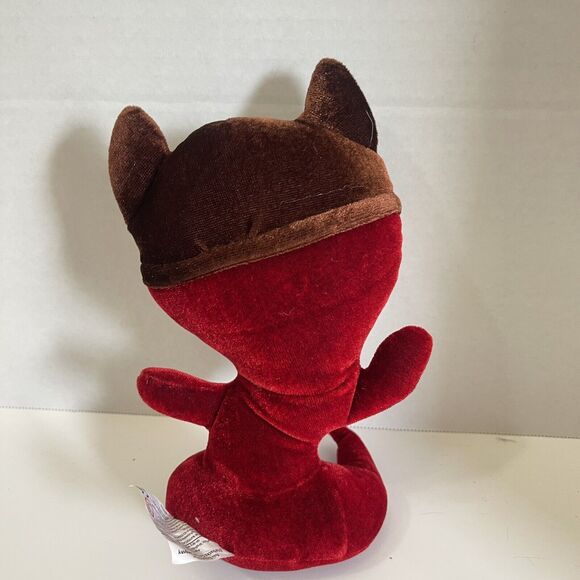 2006 Starbucks HALLOWEEN PALS Red Vampire Cyclops Velvet Plush Devil Ghost - Picture 2 of 3